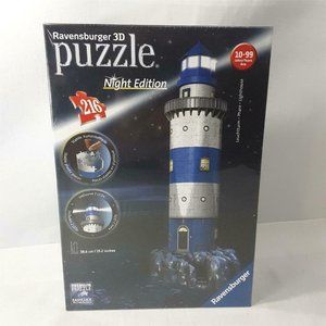 RAVENSBURGER 3D LIGHTHOUSE NIGHT EDITION 216 PIECE LED LIGHT PUZZLE SEALED BOX